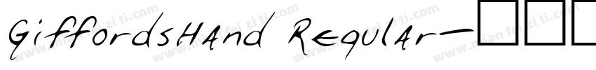 GiffordsHand Regular字体转换